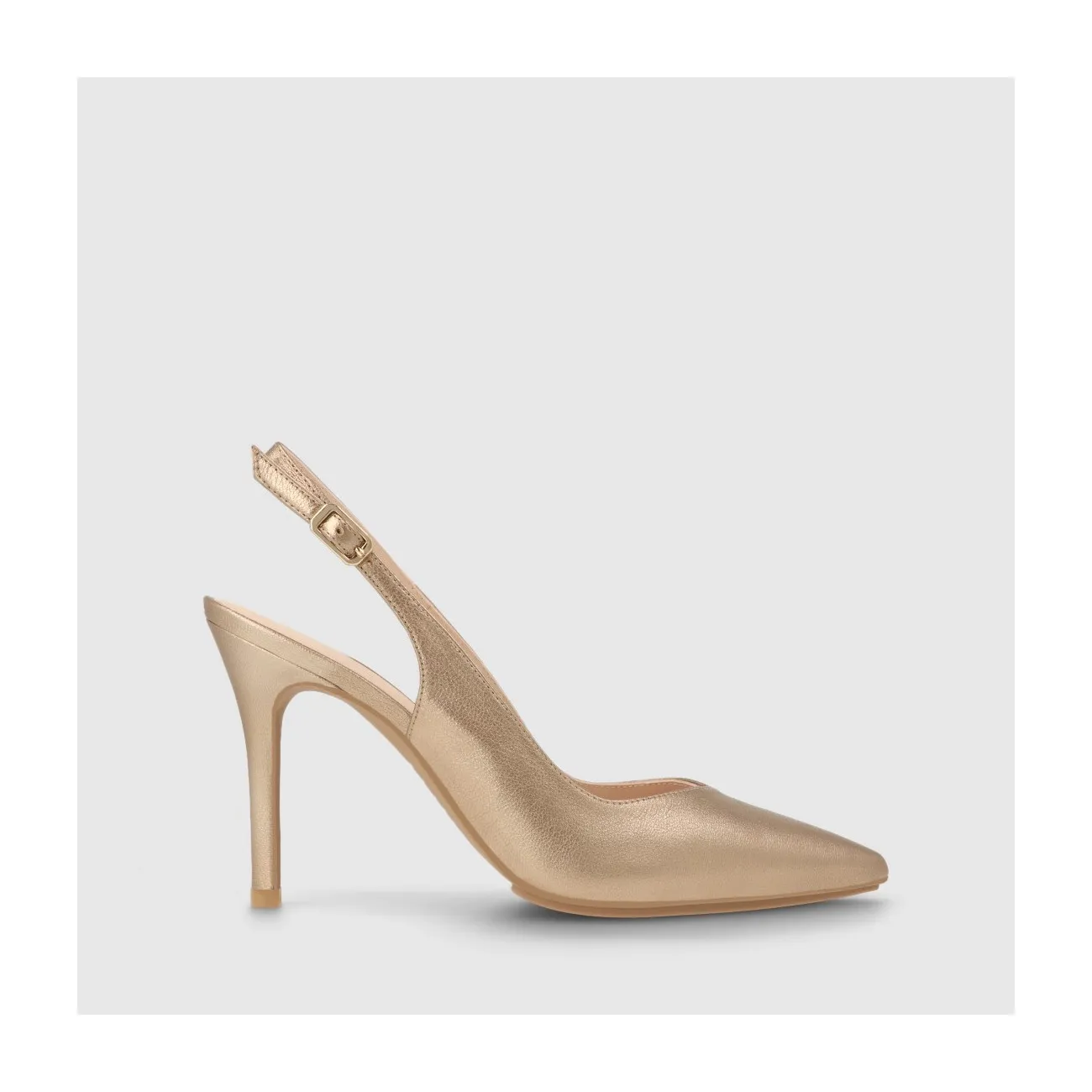 muledestalonado en piel metalizada con destellos oro | LODI chaussures de femmes en ligne