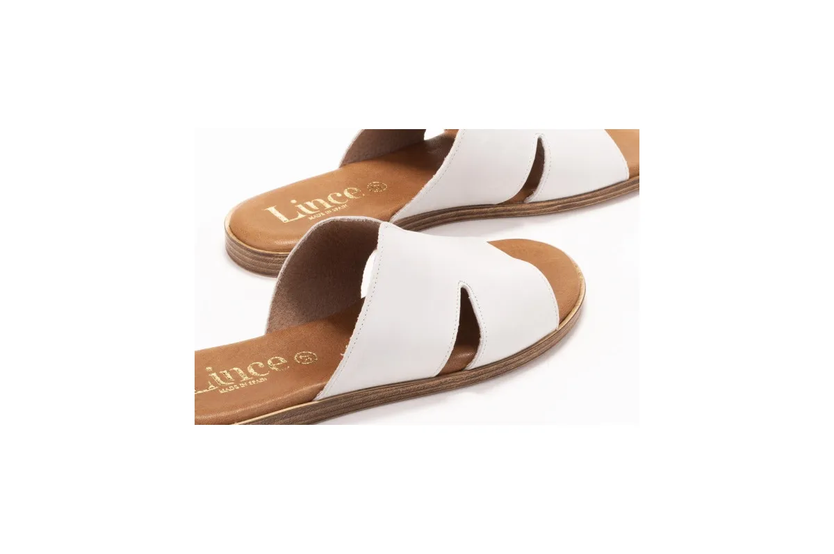 Mules plates en cuir - Beige