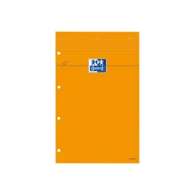 Oxford - Bloc notes - A4 + - 160 pages - grands carreaux - perforé - orange
