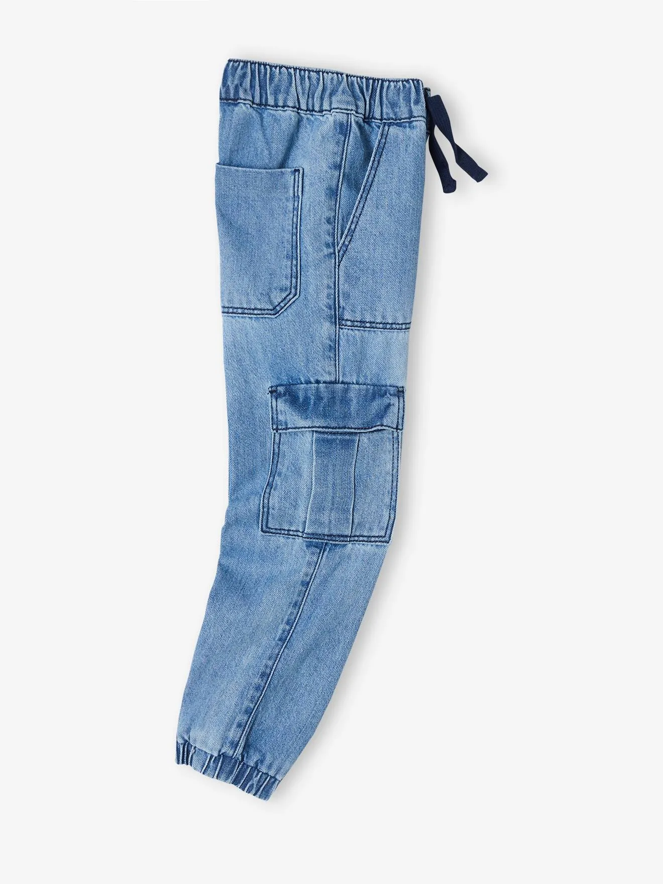 Pantalon battle denim garçon facile à enfiler stone - Vertbaudet