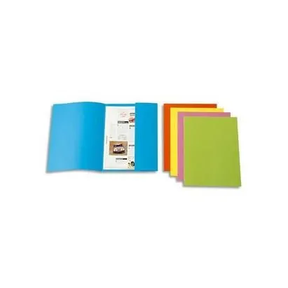 Paquet de 50 chemises 1 rabat latéral carte 250 grammes coloris bleu
