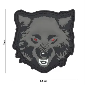 Patch 3d loup gris