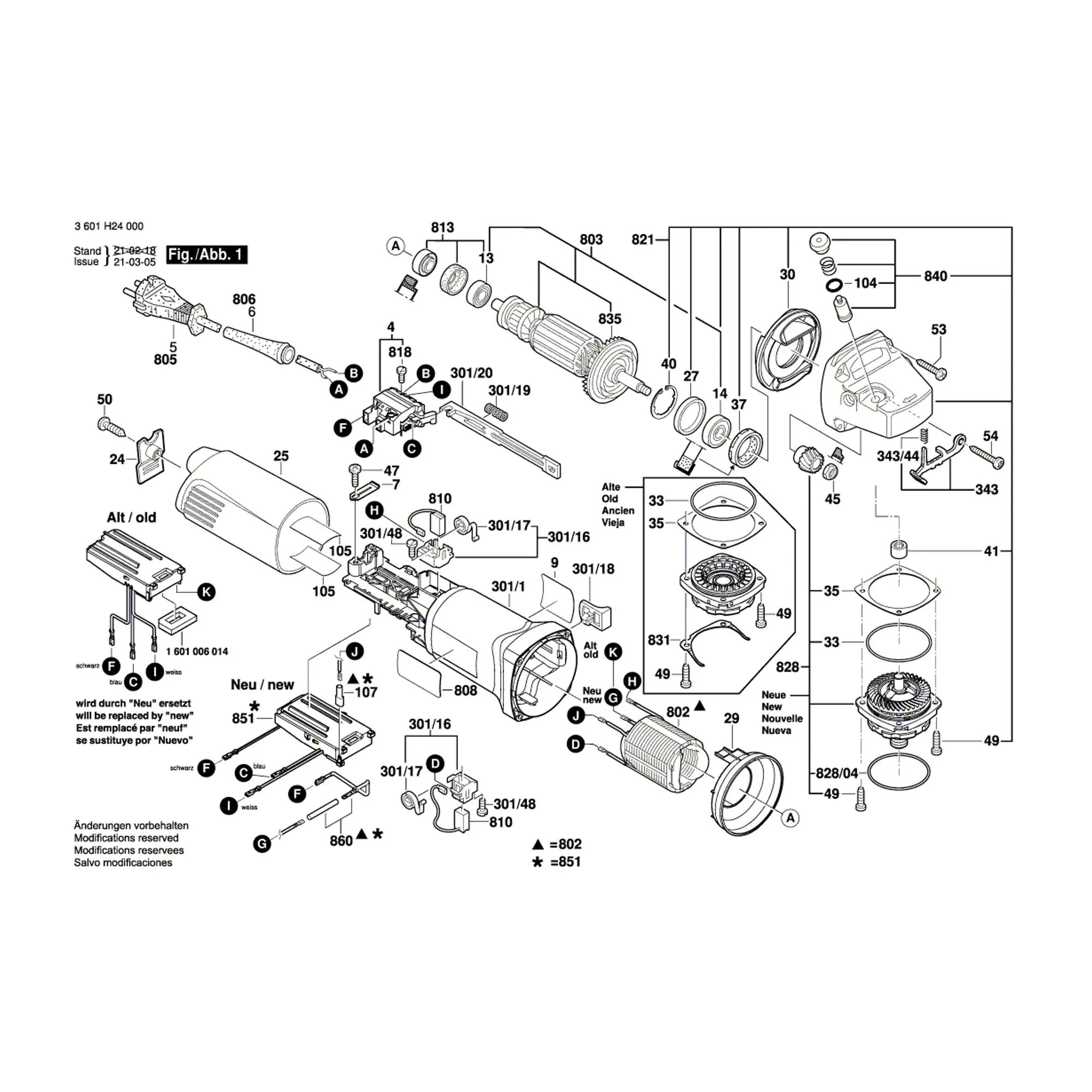 Pièces détachées Meuleuse BOSCH GWS 14-125 CIT 3601H29A00