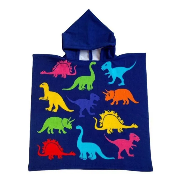 Poncho de bain pack - LE COMPTOIR DE LA PLAGE - Microfibre - Enfant - 60x120 - Dino Nounours