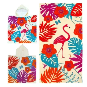 Poncho et Serviette de bain - LE COMPTOIR DE LA PLAGE - Microfibre - Enfant - 70x140 - Lindy