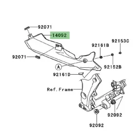 Protection latérale échappement Kawasaki Z1000 (2010-2013) | Moto Shop 35
