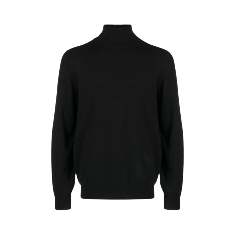 Pull col roulé cachemire noir
