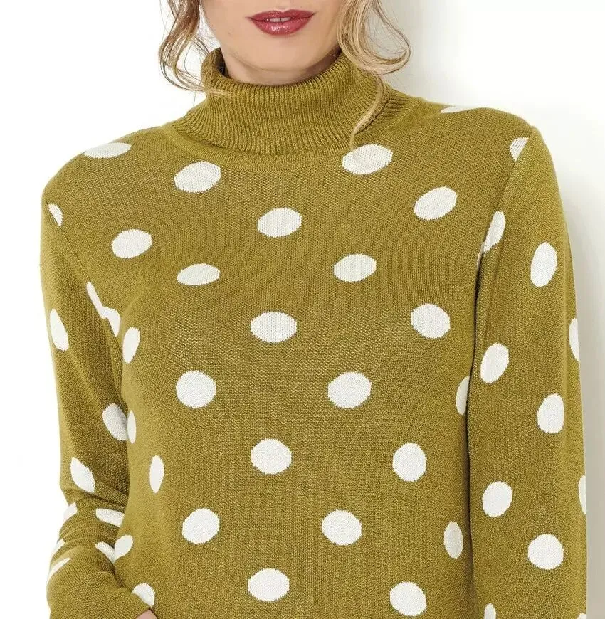 Pull col roulé à pois Agathe & Louise