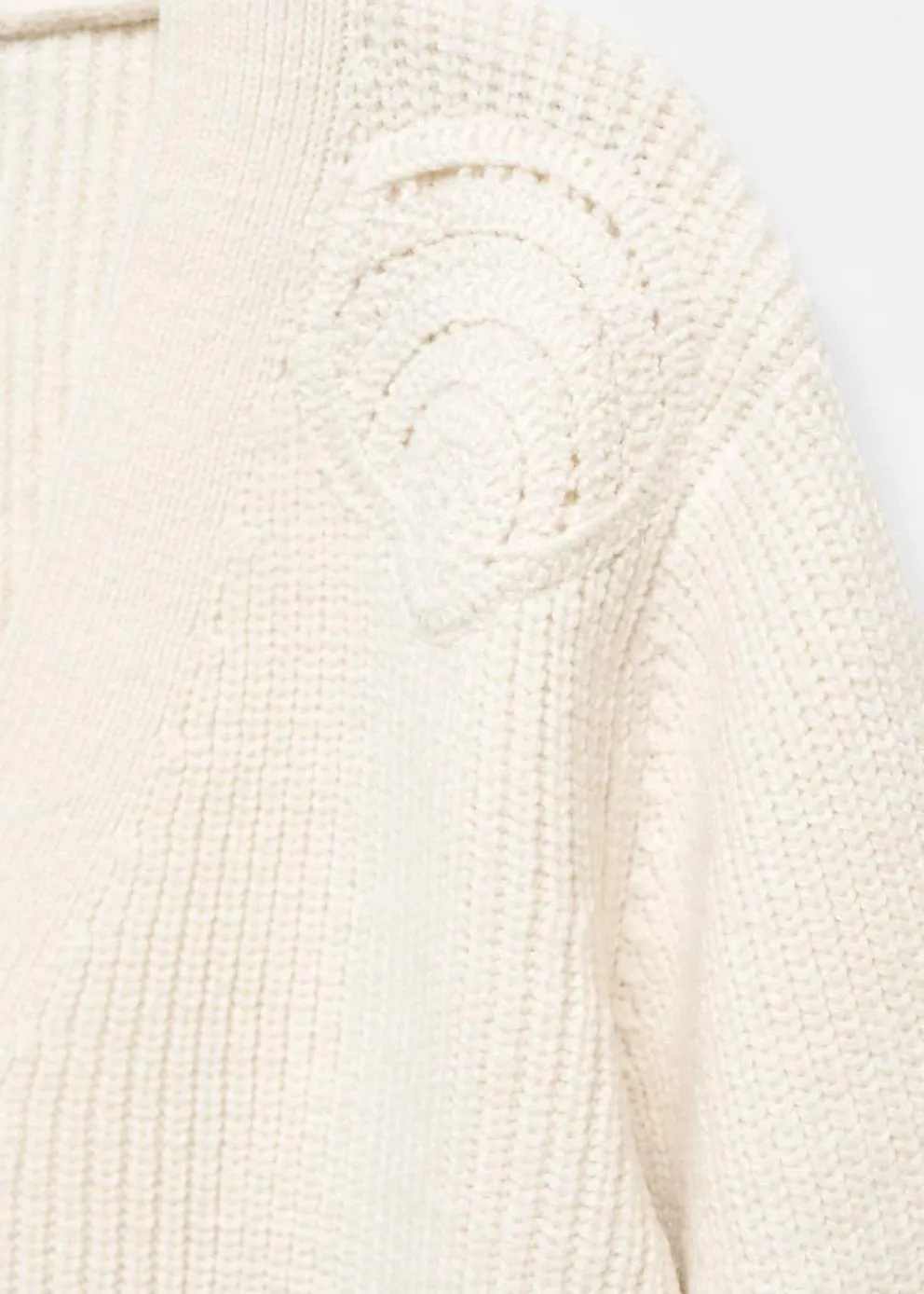 Pulls Et Cardigans | Femme MANGO Cardigan Détail épaules Écru