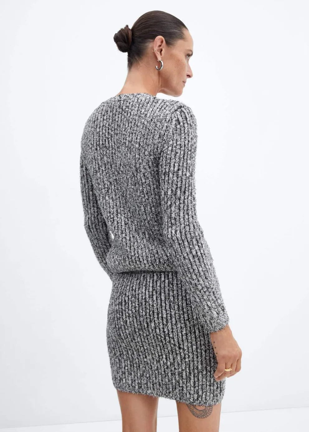 Pulls Et Cardigans | Femme MANGO Cardigan Maille Côtelée Texture Noir