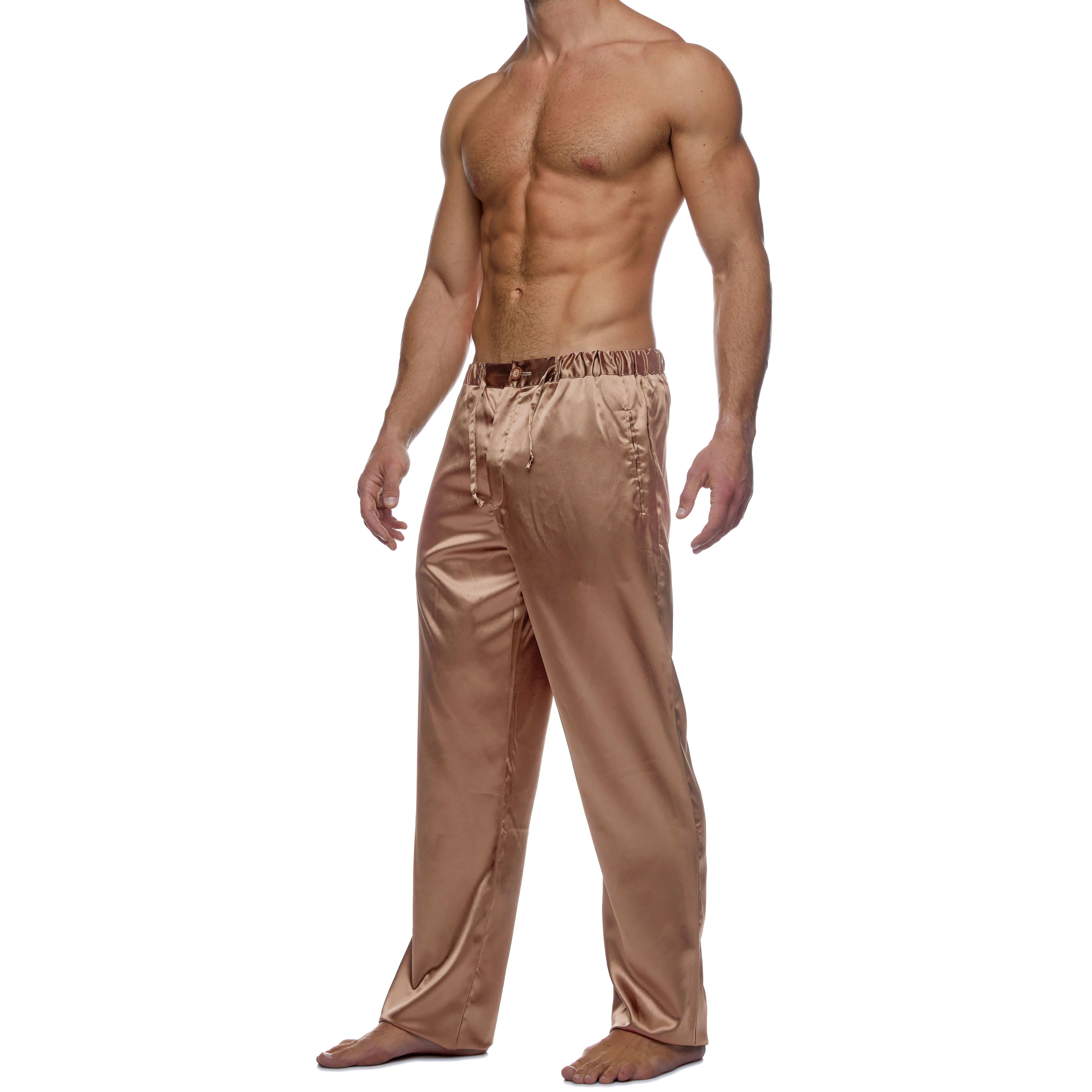 Pyjama Core Satin - marron - Modus Vivendi : vente pyjamas et caleç...