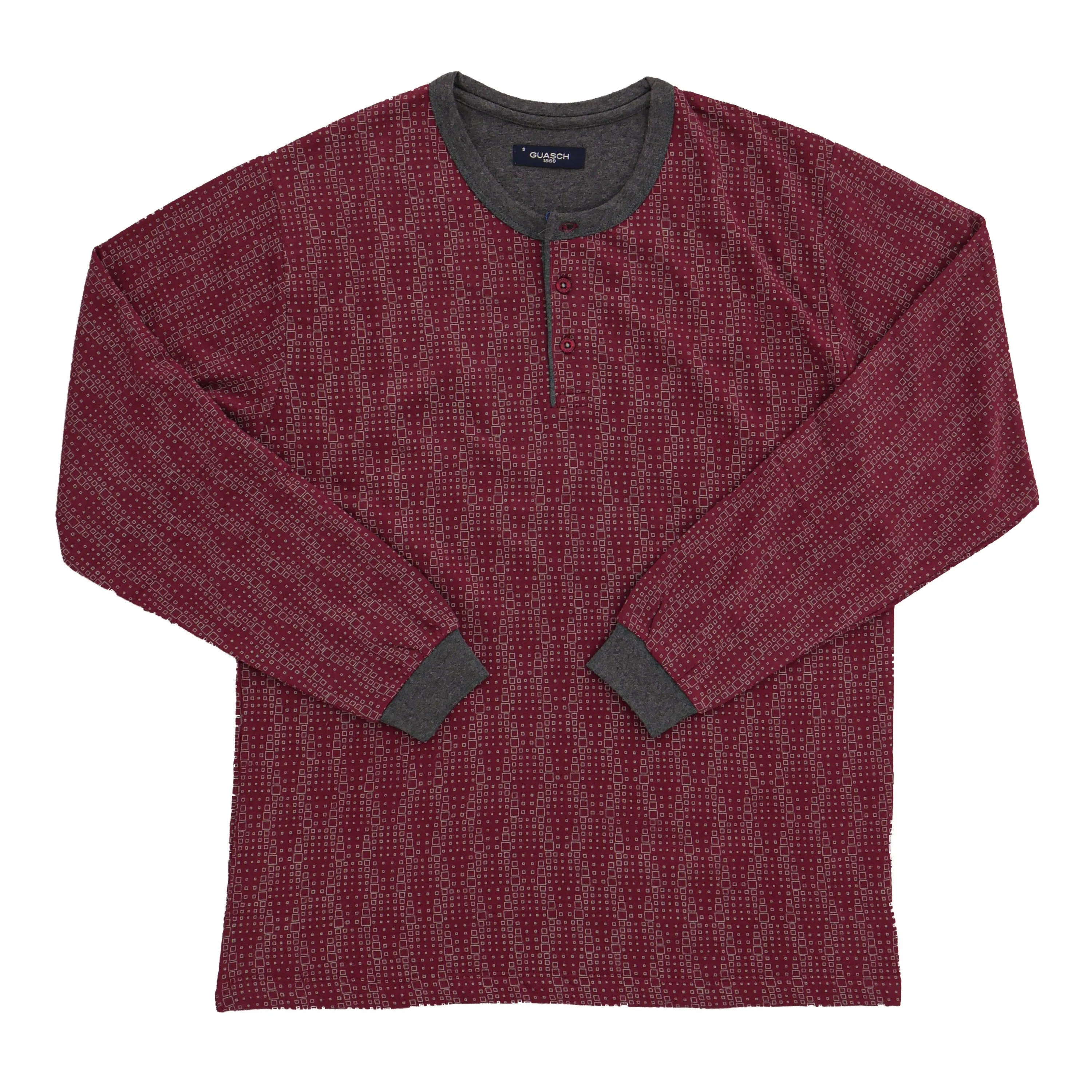 Pyjama Felpa imprimé géométrique - rouge - Guasch : vente pyjamas e...