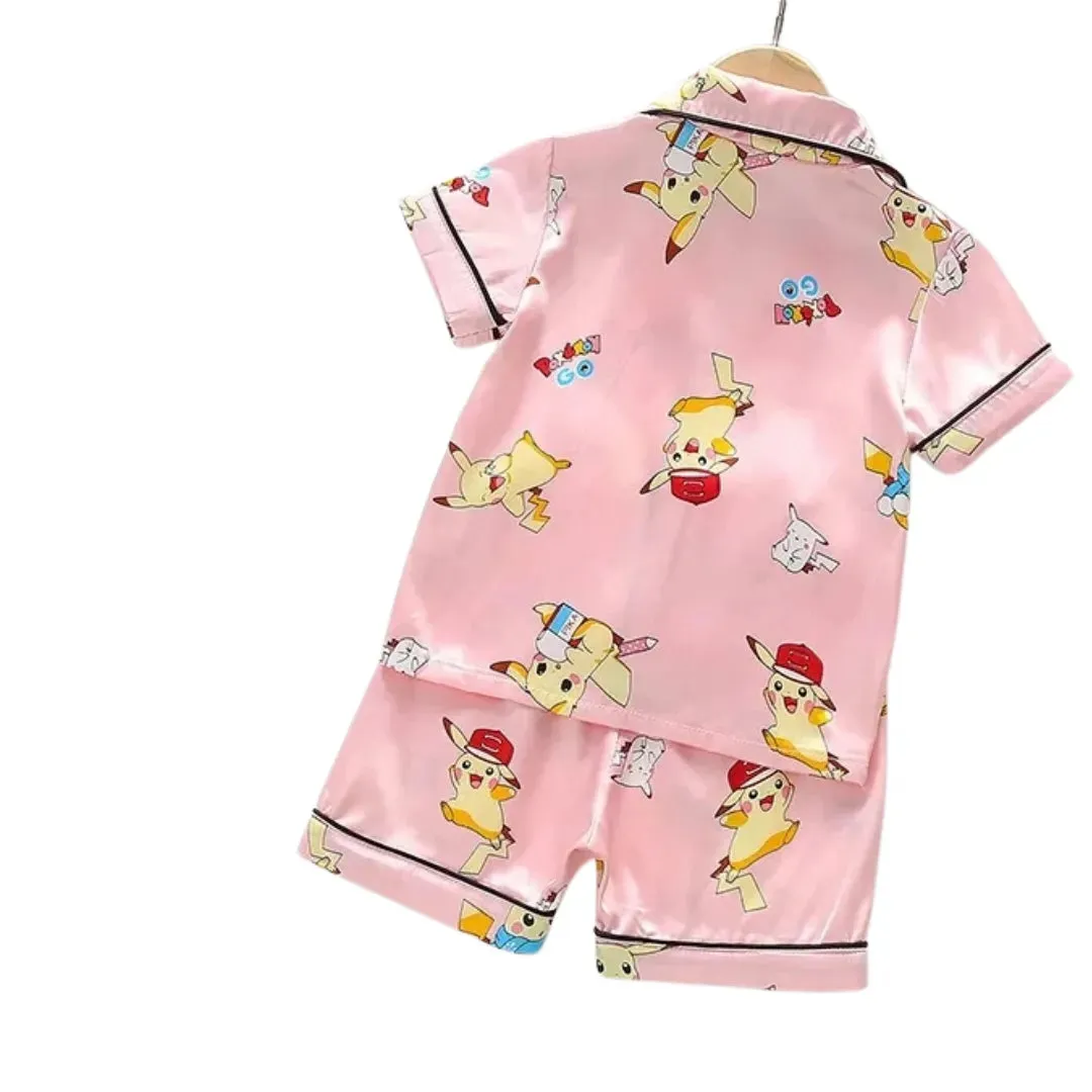 Pyjamas d'té en Soie Glacée pour Enfants : Confort Luxueux et Fracheur