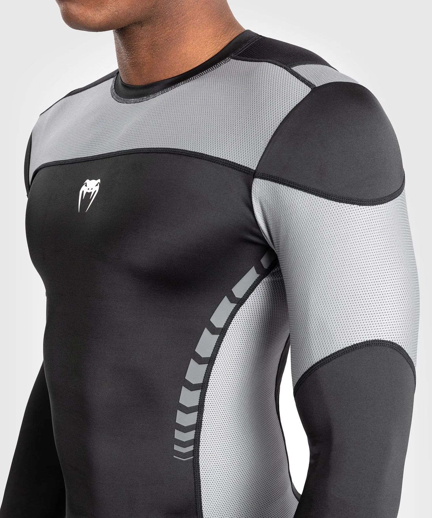 Rashguard À Manches Longues pour Hommes Venum Tempest - Noir/Gris