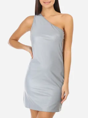 Robe asymétrique irisée- Argenté