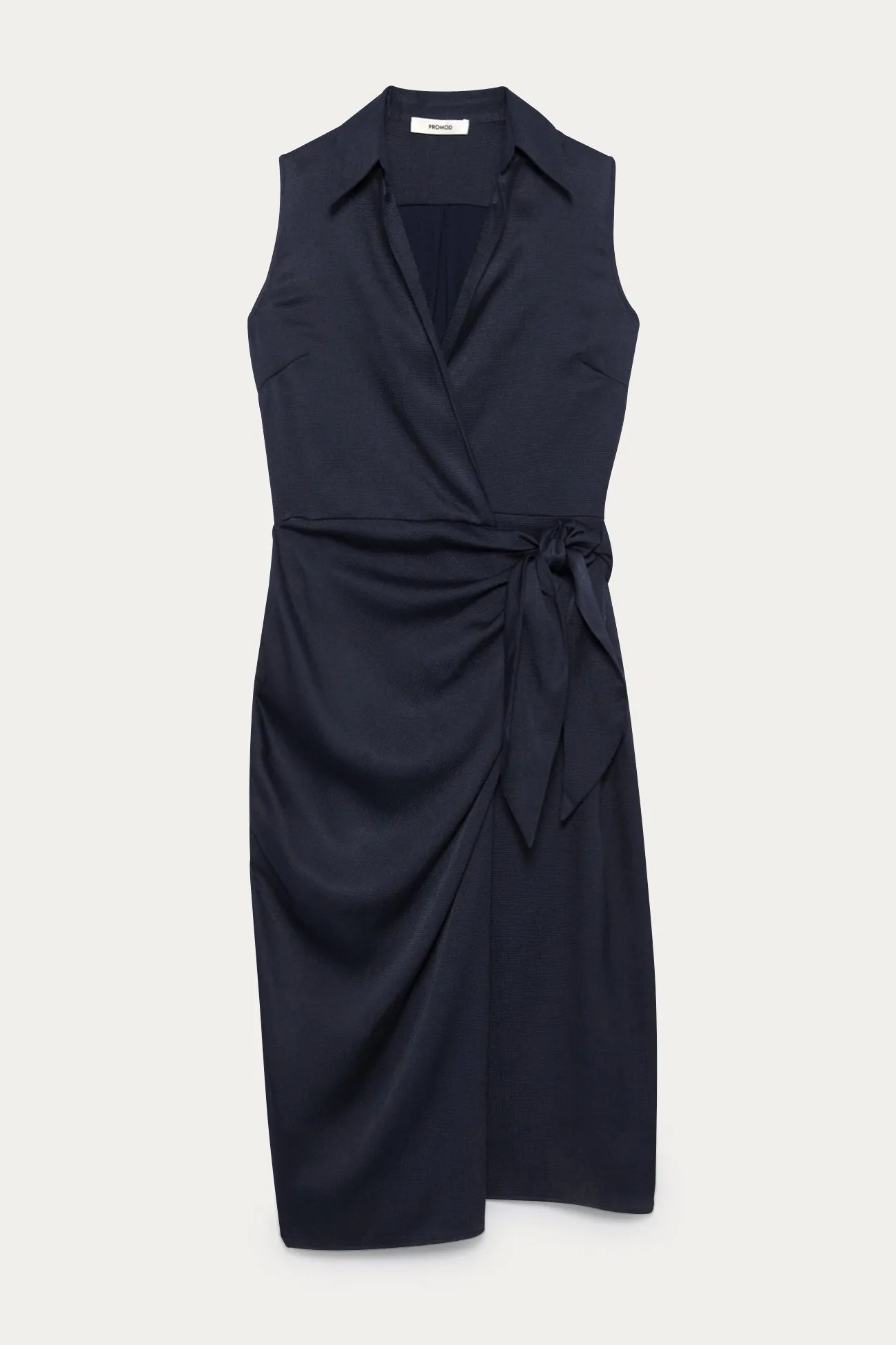 Robe sans manches en satin - Marine