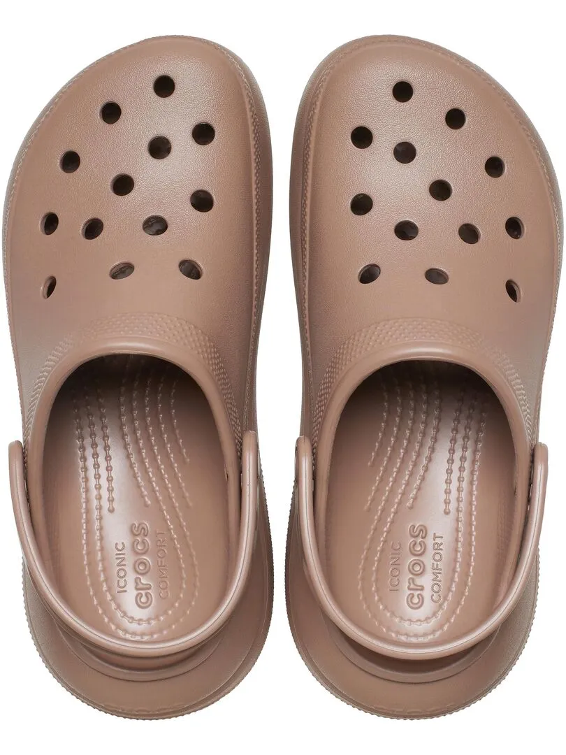 Sabot à Enfiler Crocs Classic Crush Clog - Marron