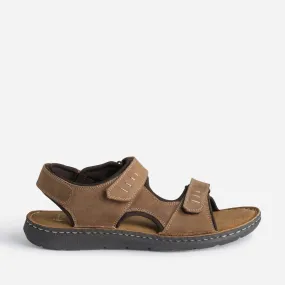 Sandale marron en cuir éco-conçu - Nu-pieds / Sandales Homme | ERAM