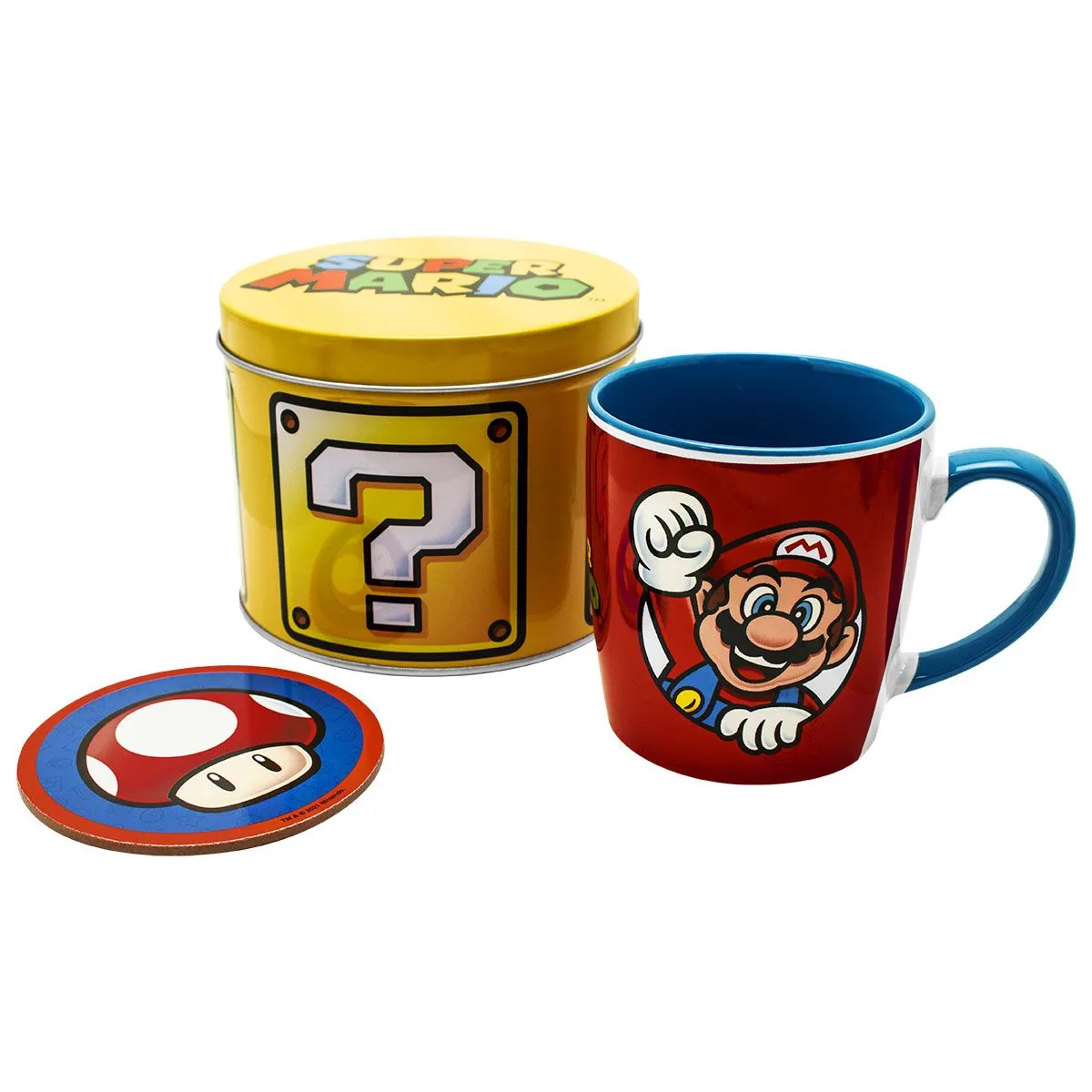 Set Boîte, Tasse et Sous-Bock SUPER MARIO - Let's Go - Rock A Gogo