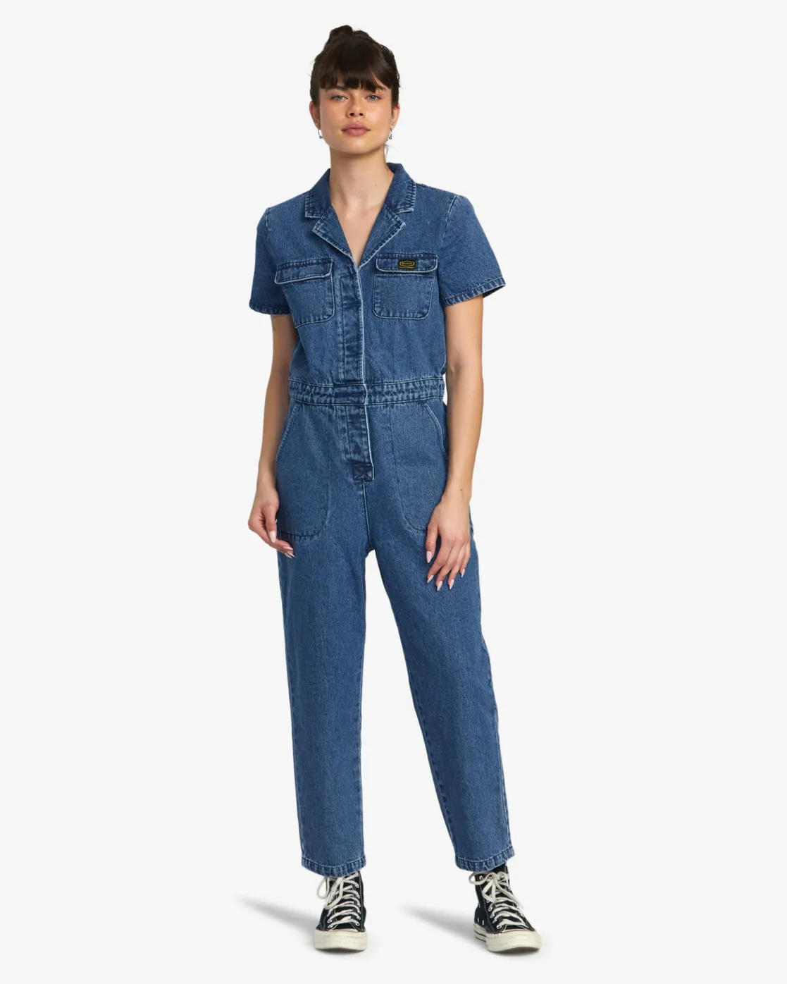 Side-Shore - recession denim jumpsuit rvca - women pantalons / salopettes - side-shore