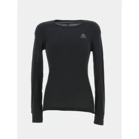 T-shirt thermique manche longue noir femme - Odlo | wimod