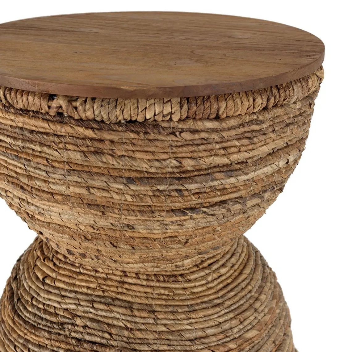 Tabouret ethnique en bois de teck recyclé | 3 Suisses
