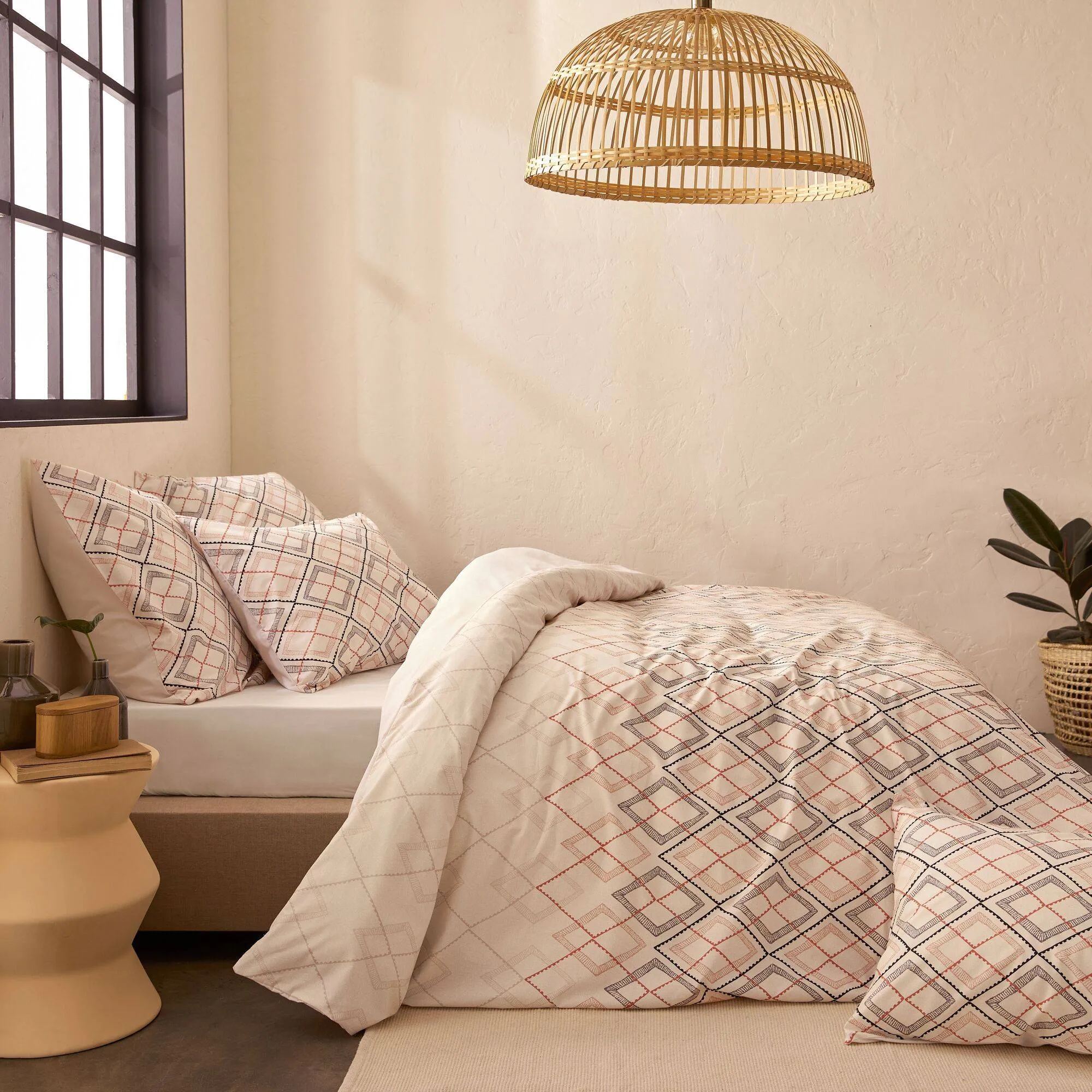 Taie d&#039;oreiller percale bio Léa CAMIF - Taie d&#039;oreiller 65 x 65 cm 