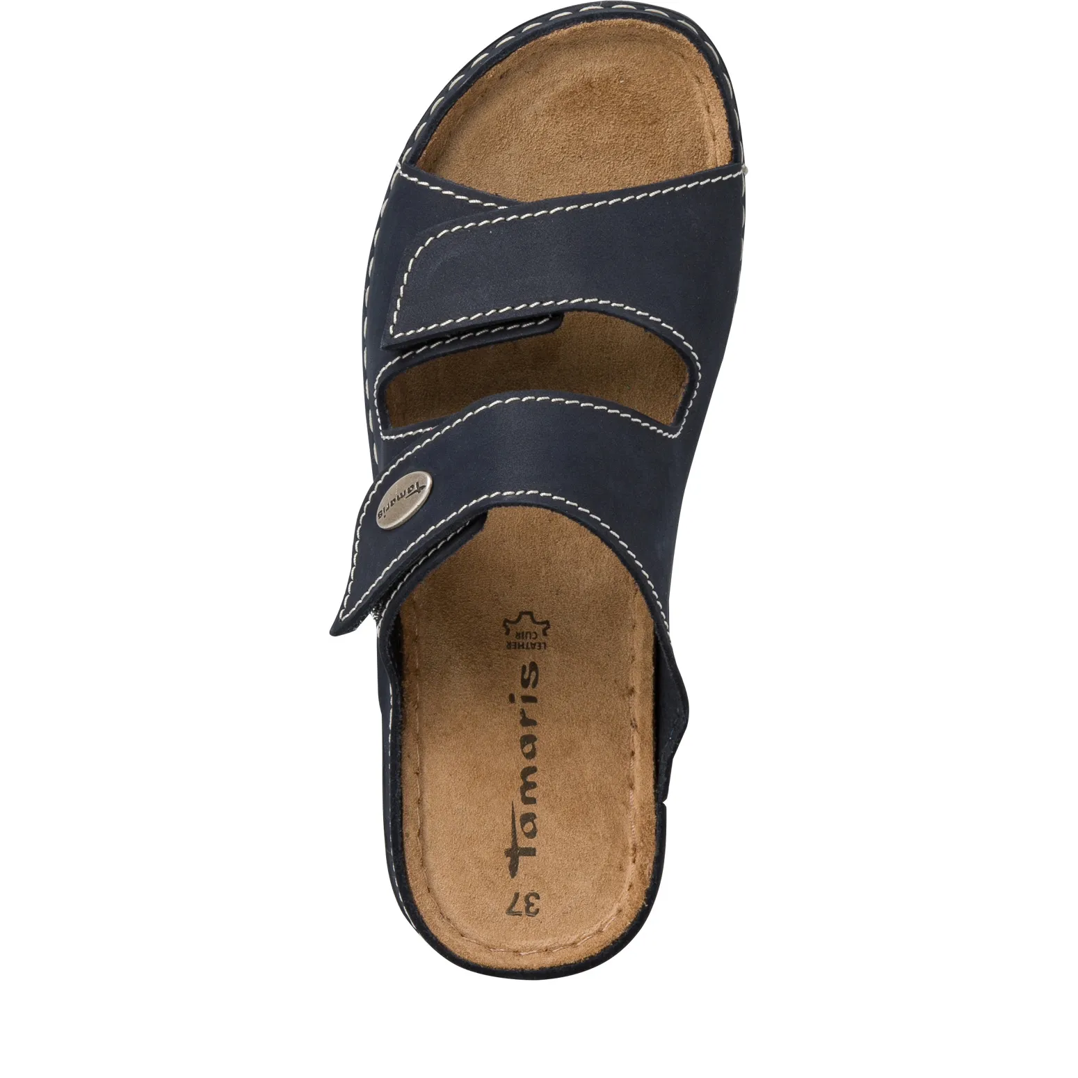 Tamaris :  Mules réglables bleu marine