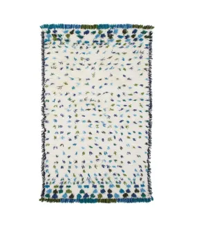 Tapis shaggy COBALT tissé main en laine