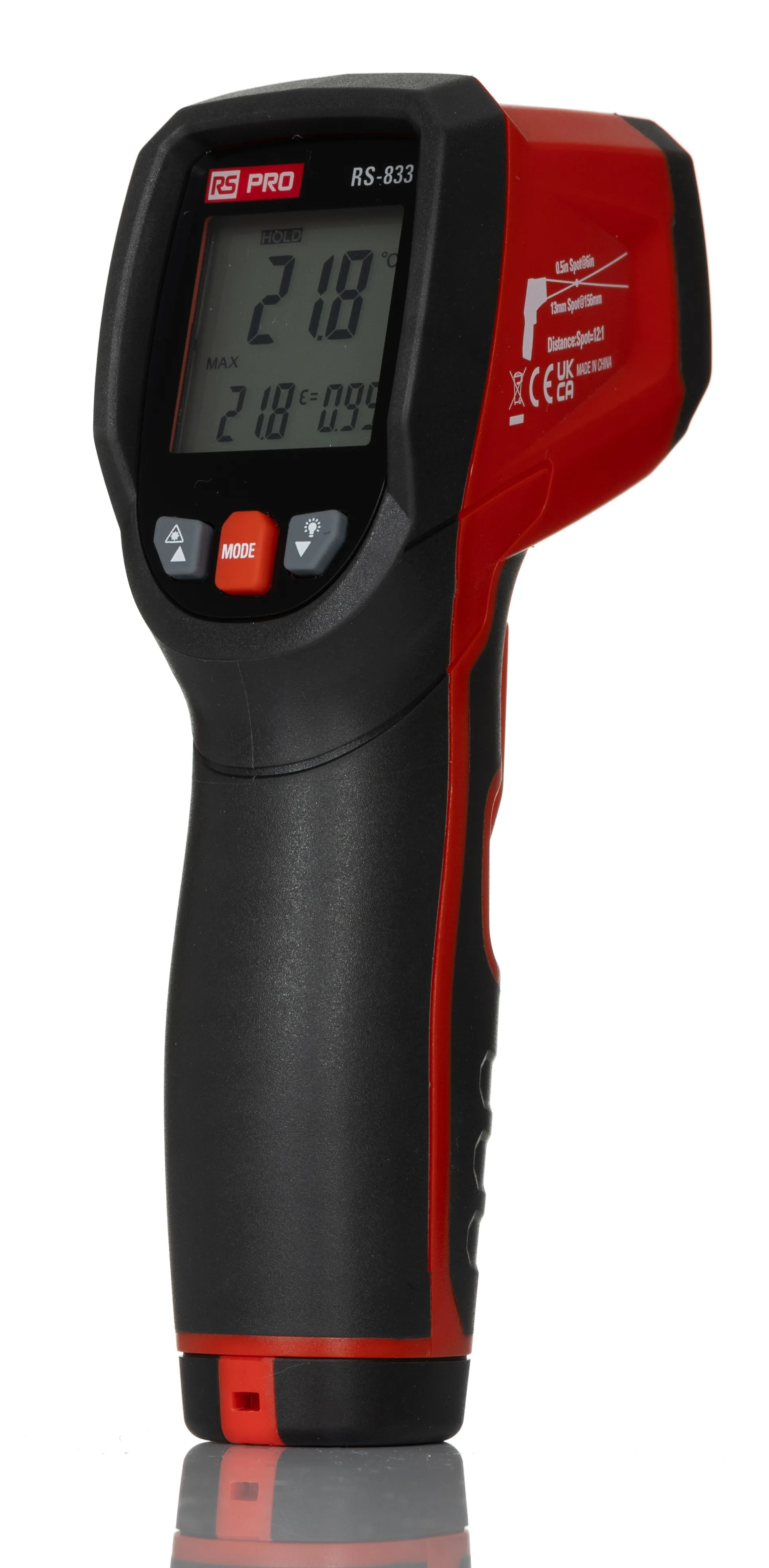 Thermomètre infrarouge RS-833 RS PRO max. +650°C, optique 12:1