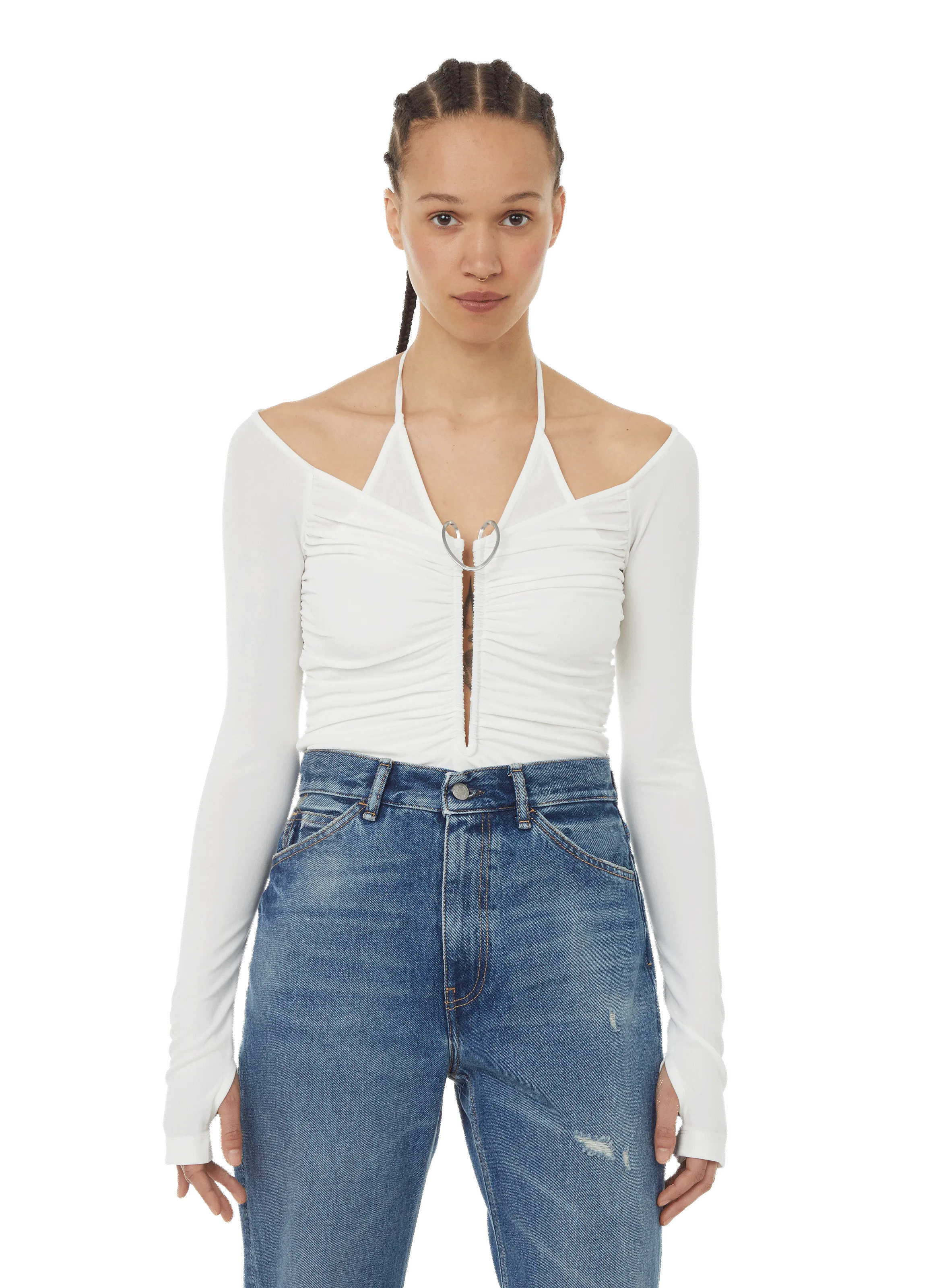 TOP MANCHES LONGUES à FRONCES - DION LEE pour FEMME | Printemps