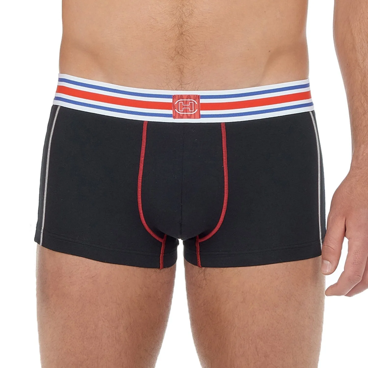 Trunk HOM Tie Break - noir - HOM : vente shorty boxers homme HOM su...