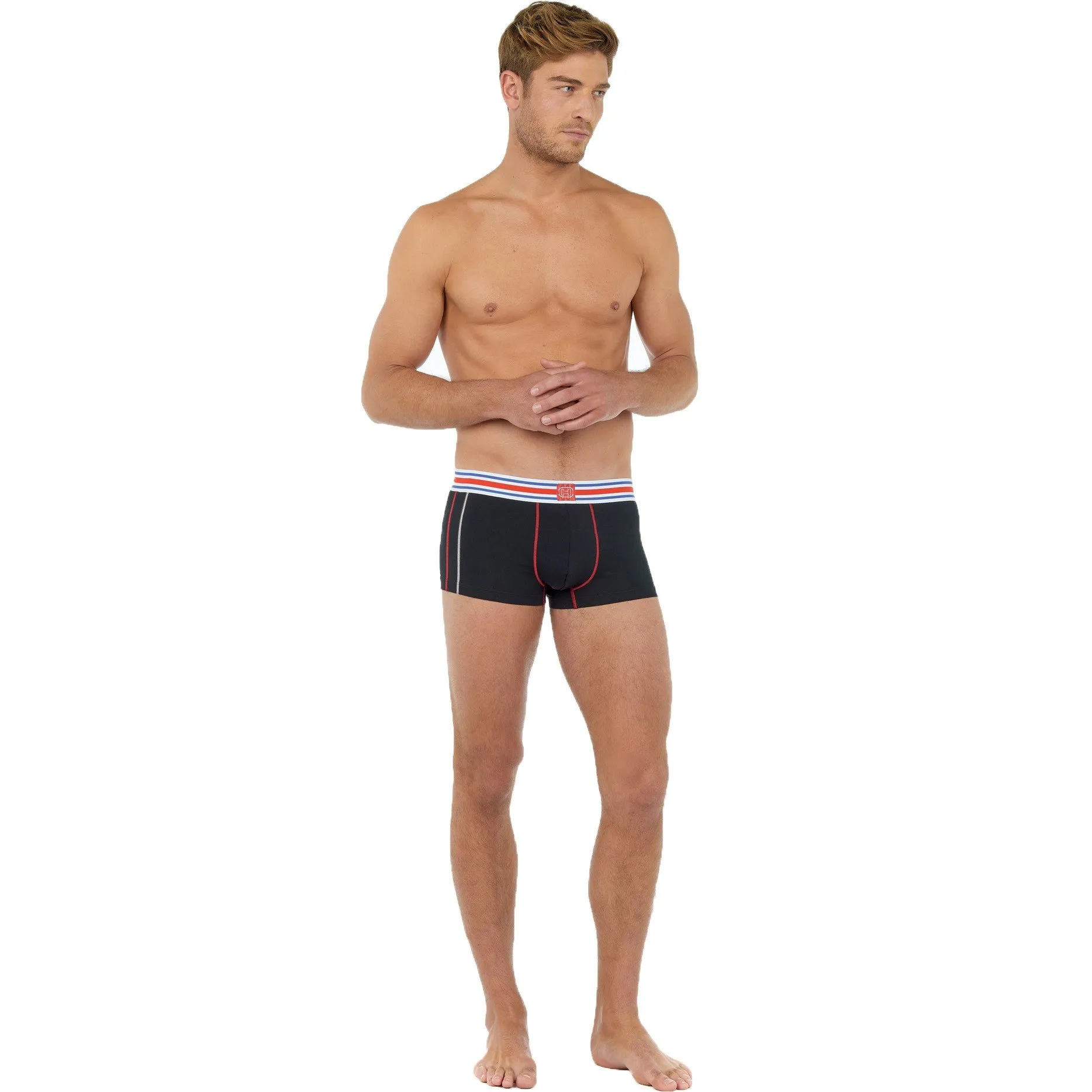 Trunk HOM Tie Break - noir - HOM : vente shorty boxers homme HOM su...