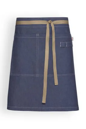 Vorbinder Metallösen Jeansblau